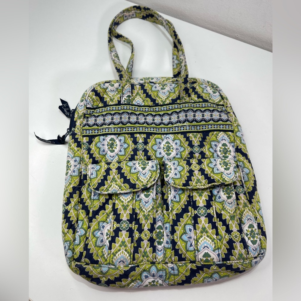 Vera Bradley Cambridge Tall Tote Shoulder Bag Quilted School Office Multi Pocket